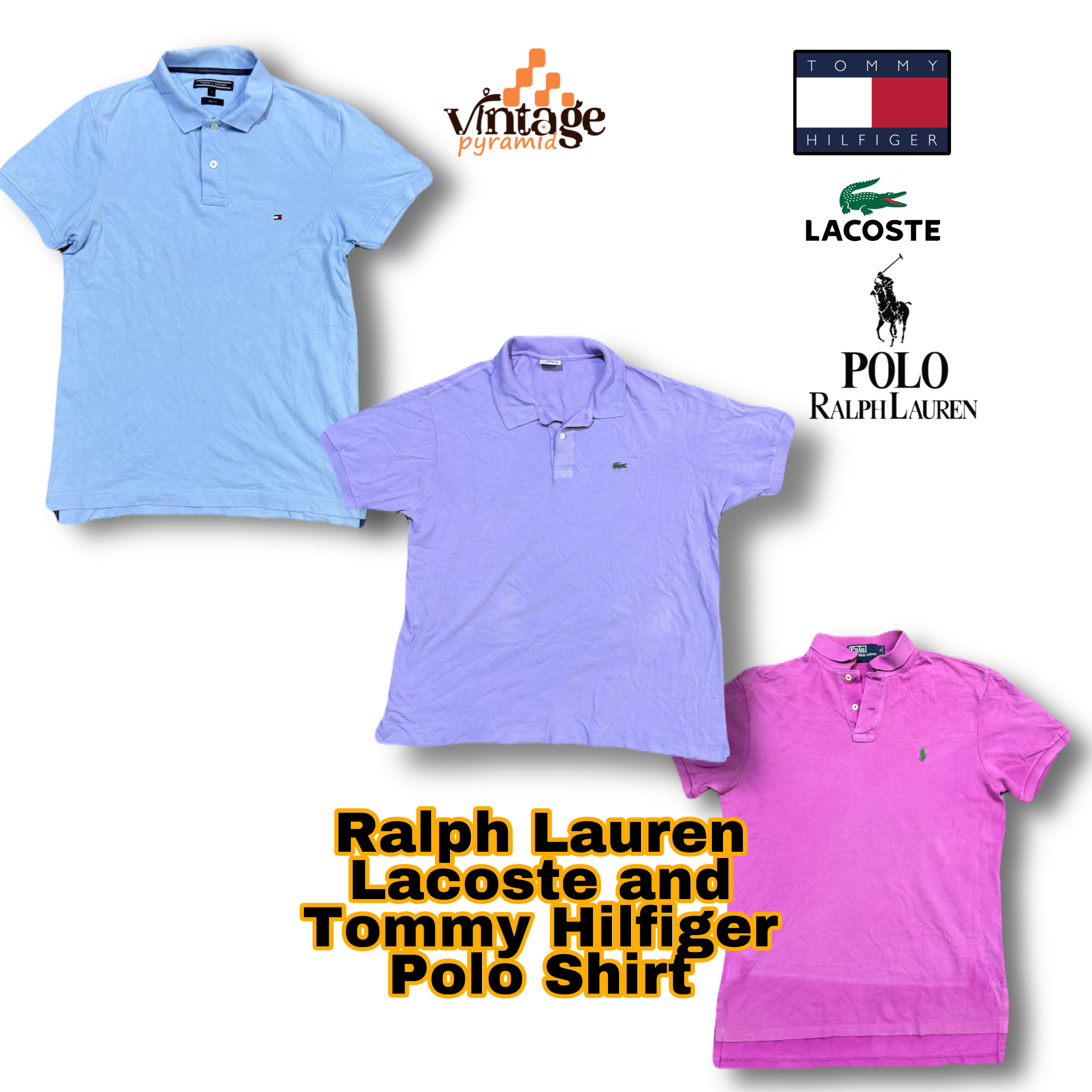 VP077 Ralph Lauren Lacoste and Tommy Hilfiger Polo Shirts