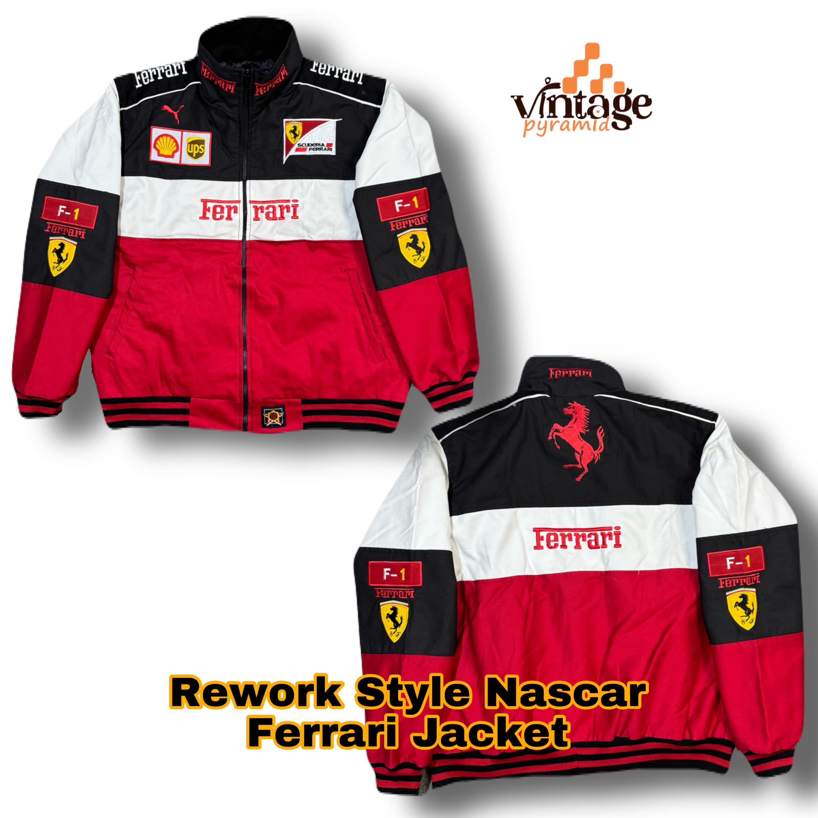 VP079 Rework Style Nascar Ferrari Jackets