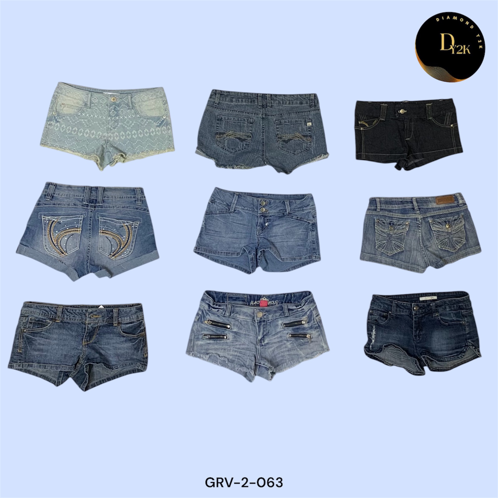 Trendy Y2K Denim mini shorts (GRV-2-063)