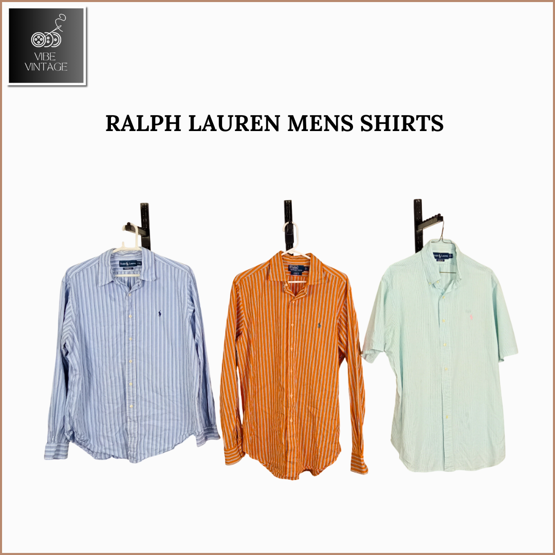 RALPH LAUREN MENS SHIRTS - 21 PCS