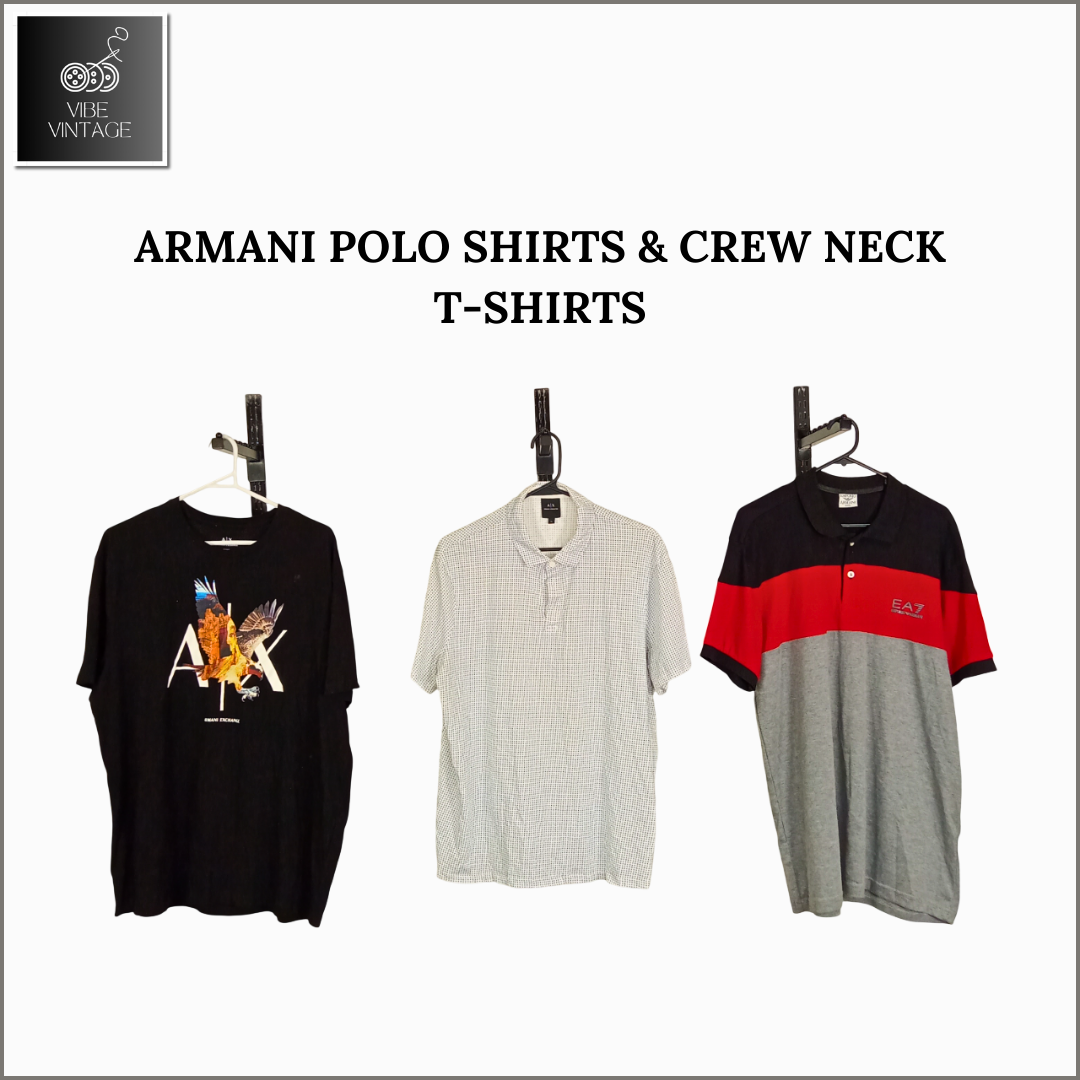 ARMANI POLO SHIRTS & CREW NECK T-SHIRTS - 14 PCS