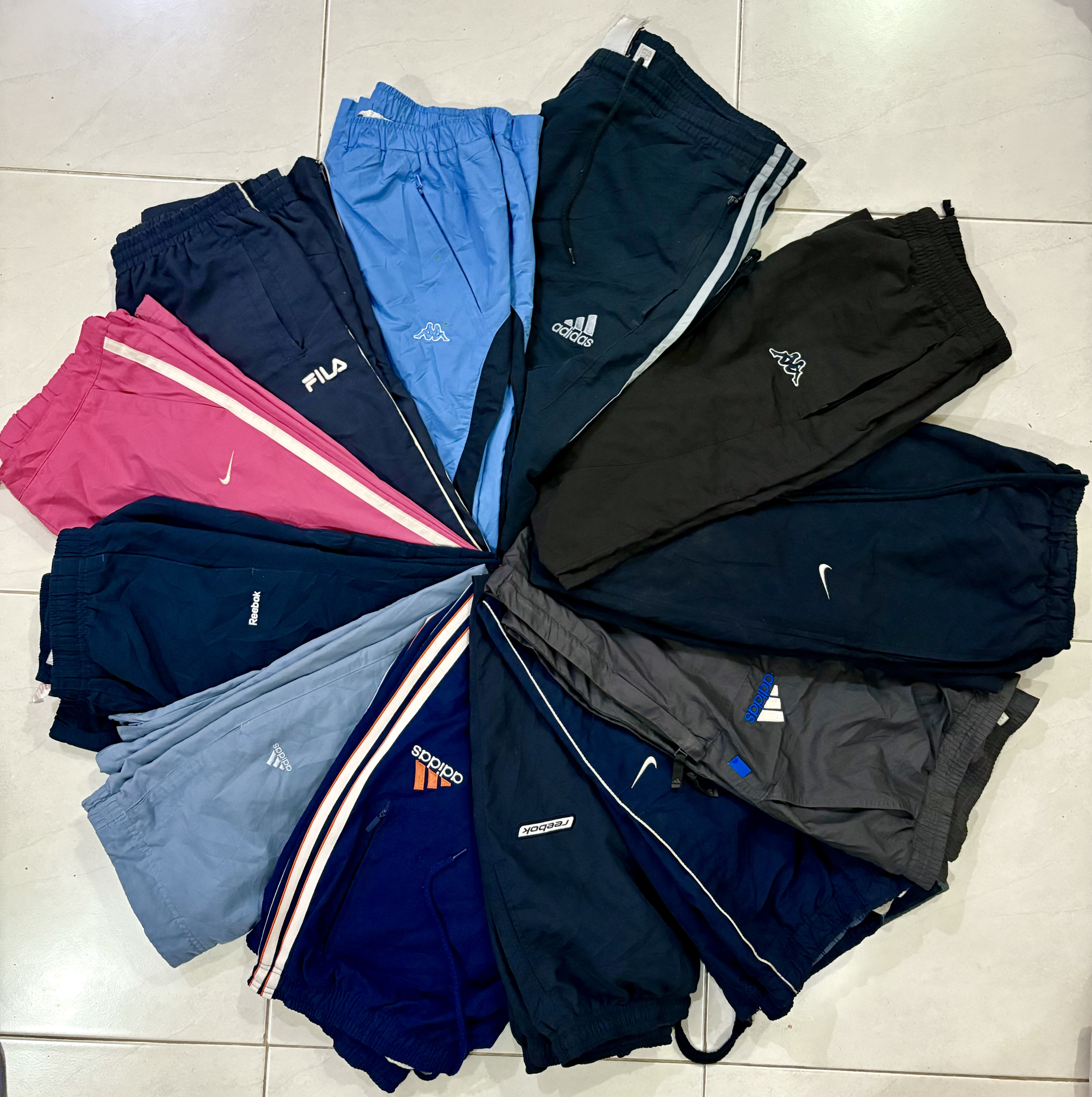 Branded  Nylon Track Pants 20 Pieces