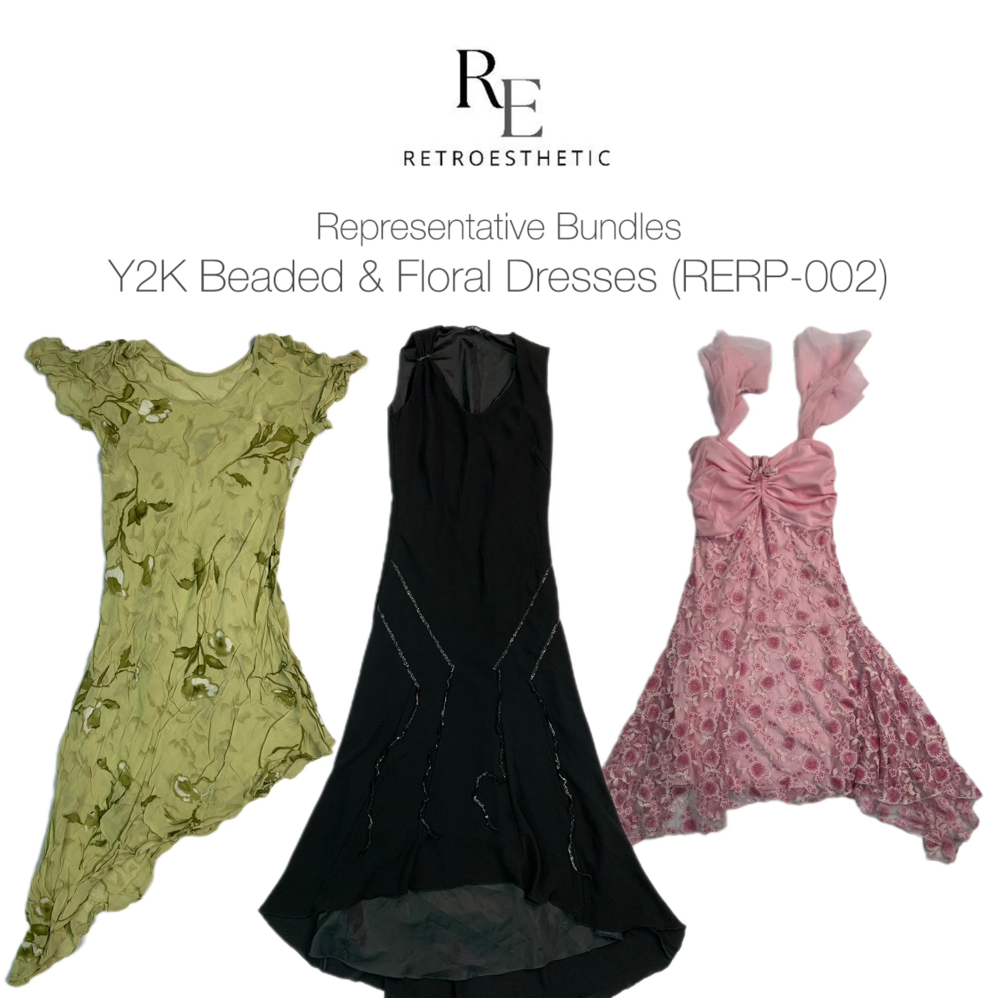 Robe perles et florale Y2K Mix (RERP-002)