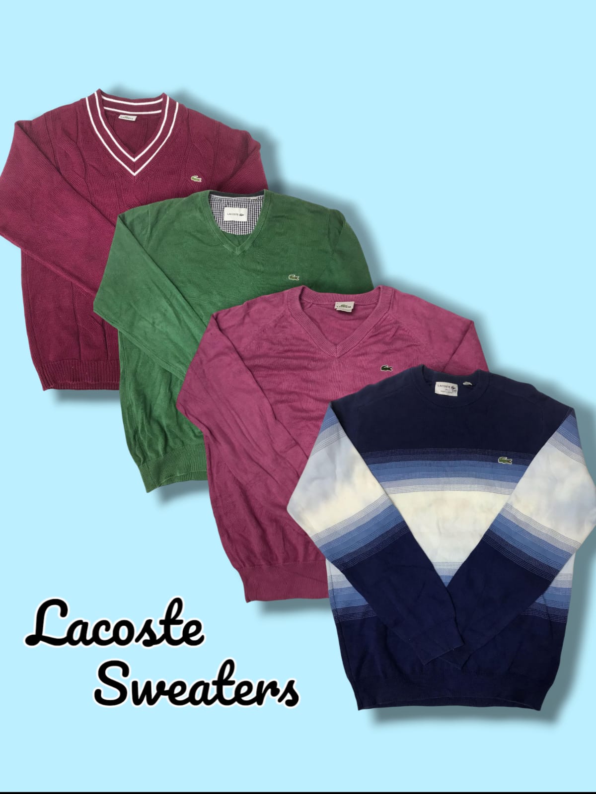 FNC-22 LACOSTE SWEATERS  13 PCS