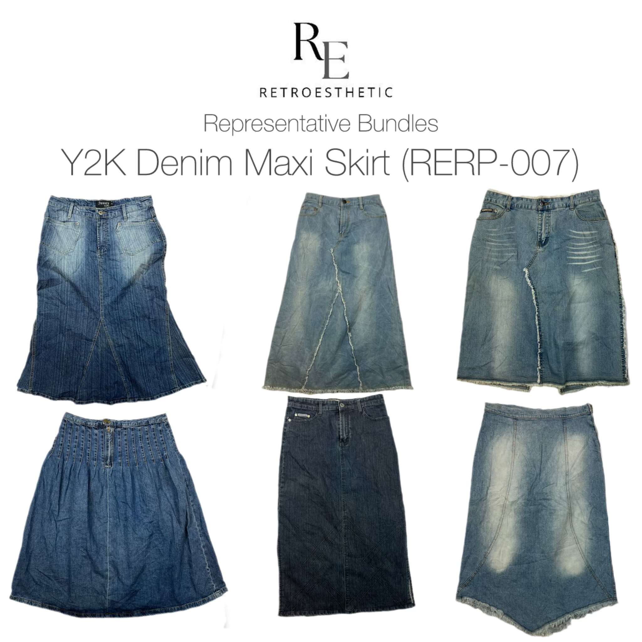 Y2K Denim Maxiröcke (RERP-007)