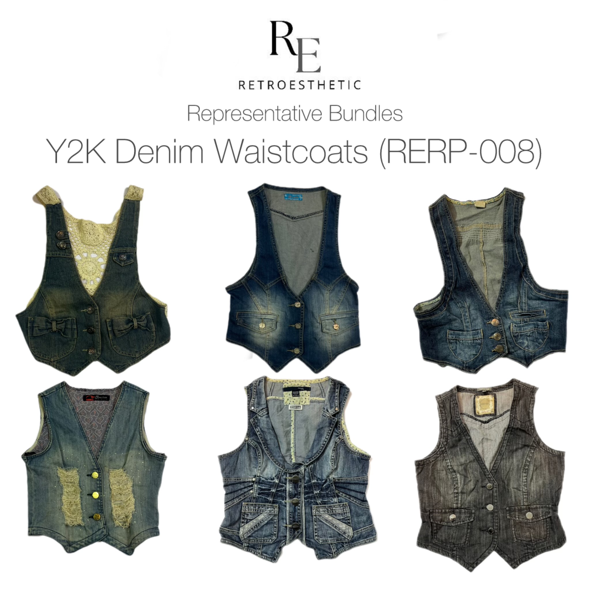 Y2K Denim Waistcoat (RERP-008)