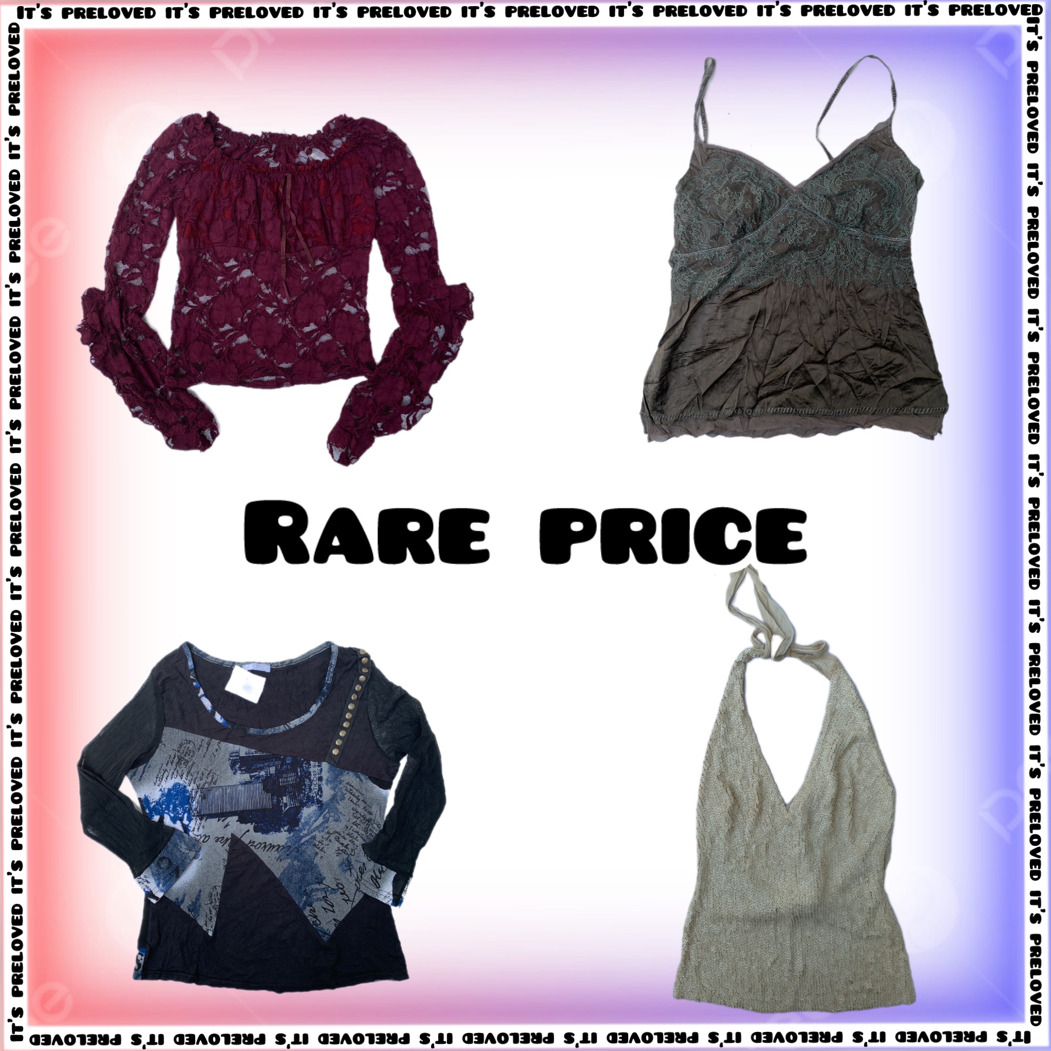 *Rare Price* $7 Y2K All Styles Tops Bundle (SS-972)