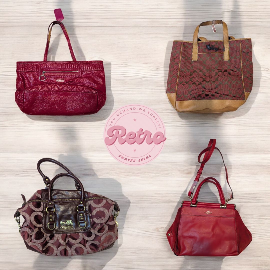 Beautiful red coach bags