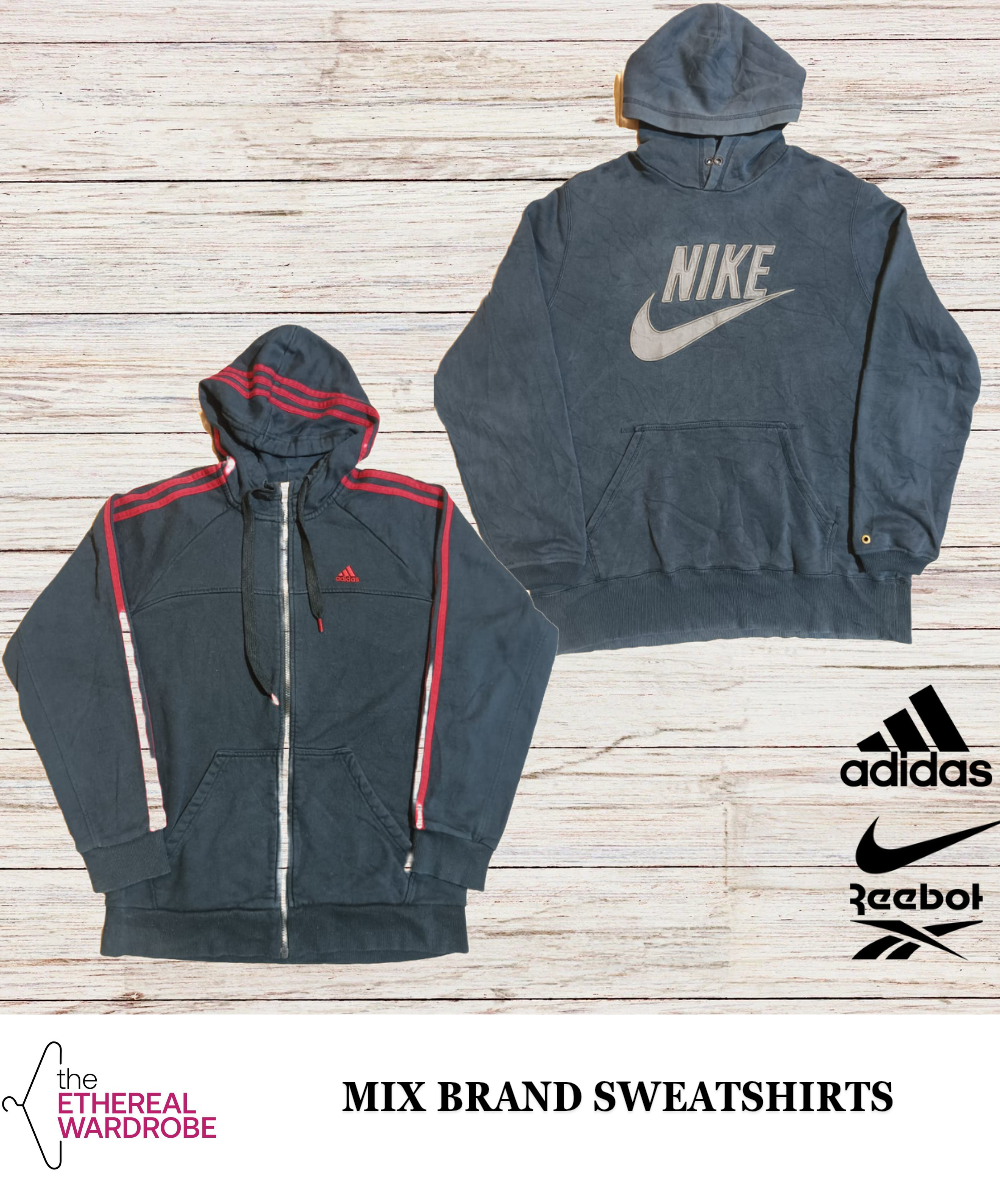 Gemischte Marken-Sweatshirts 10 Stk. inkl. Nike, Adidas, Reebok, TNF, Lacoste