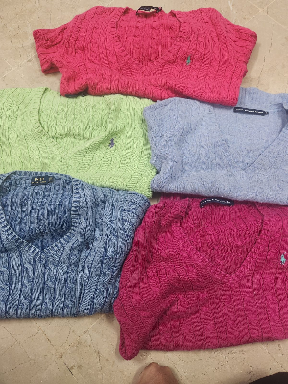 V Neck Cable Knit Sweaters