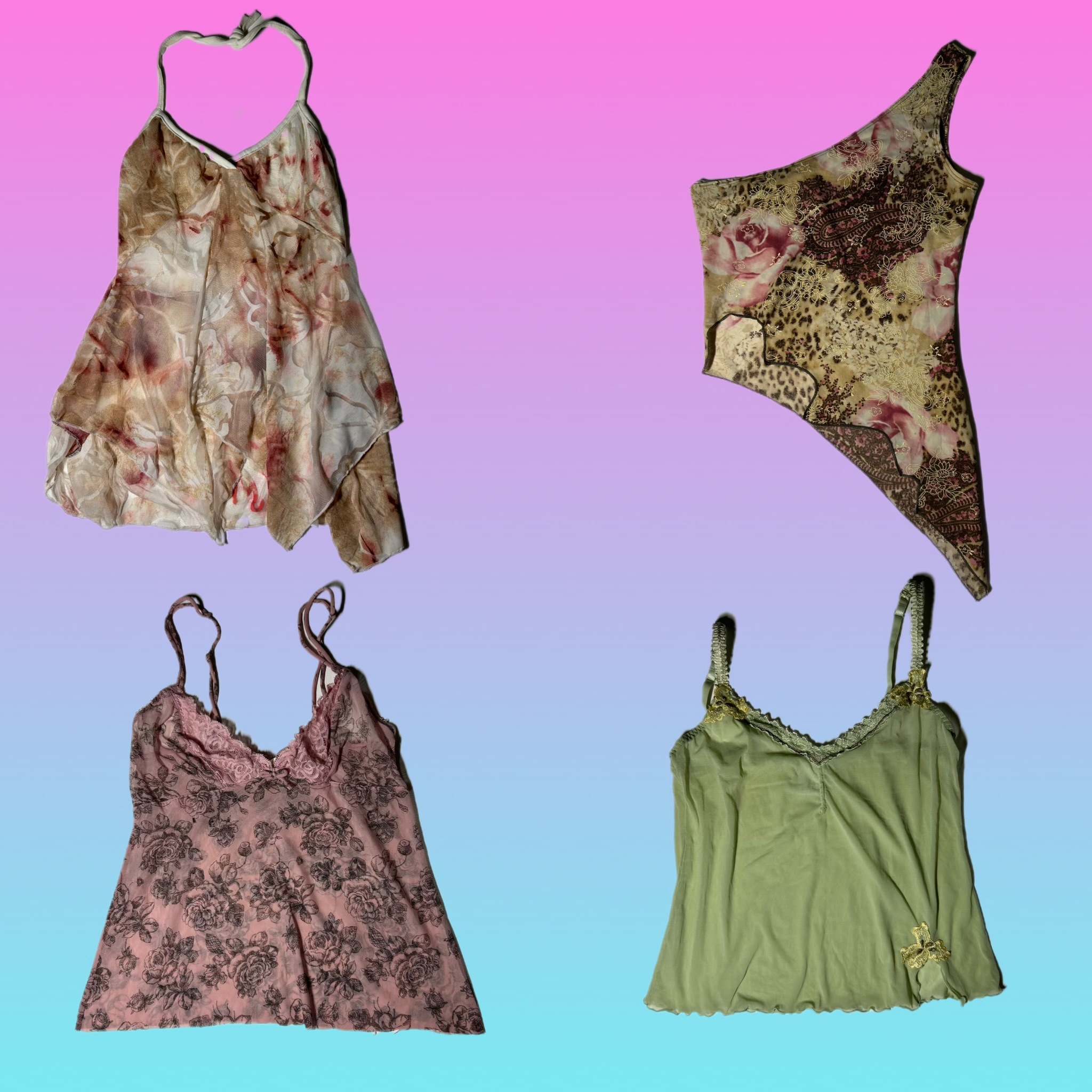 Y2k Cutesy Core Cami Tops (TT-114)