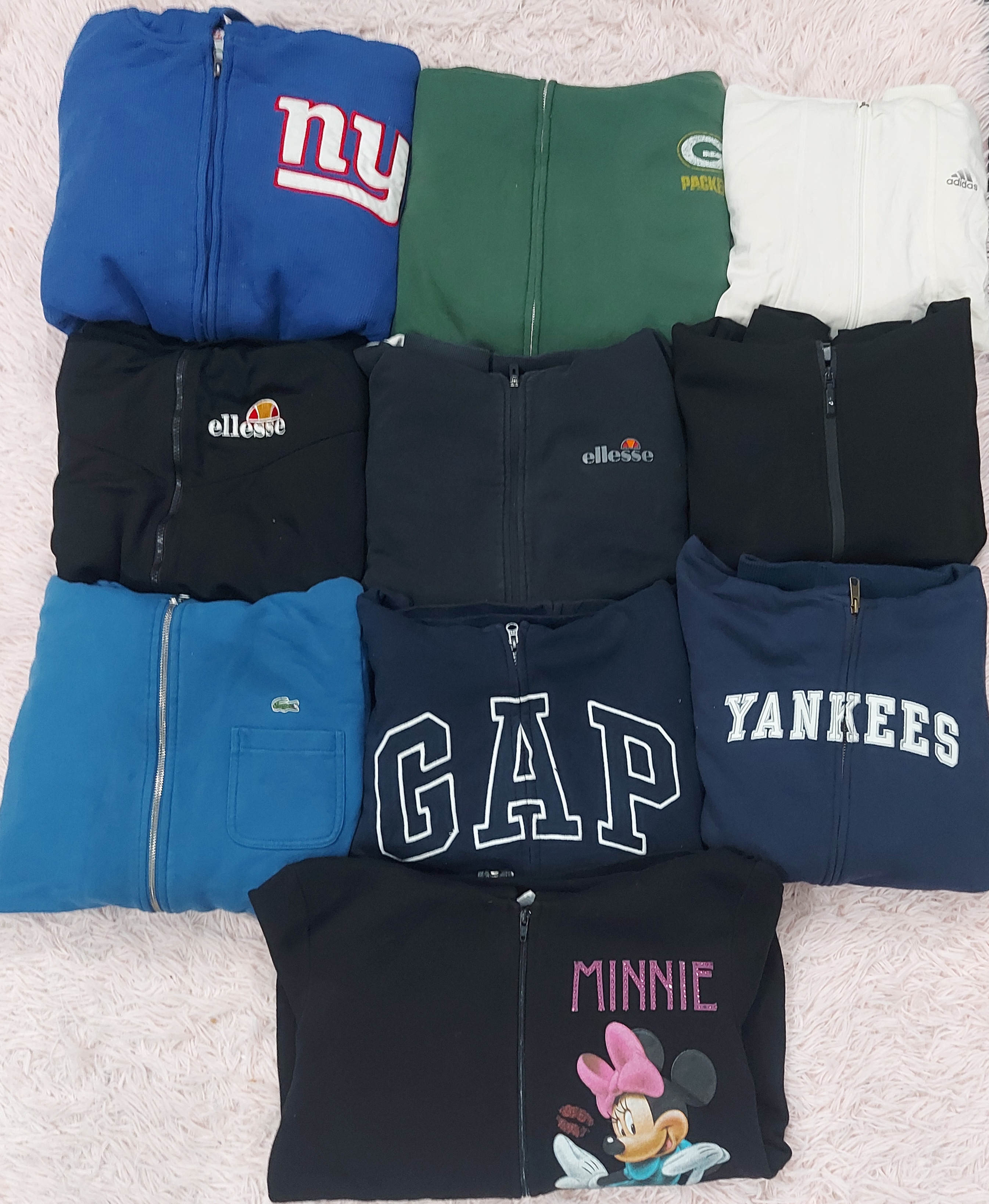 Mix Branded Full Zipper Hoodies 10 Pcs