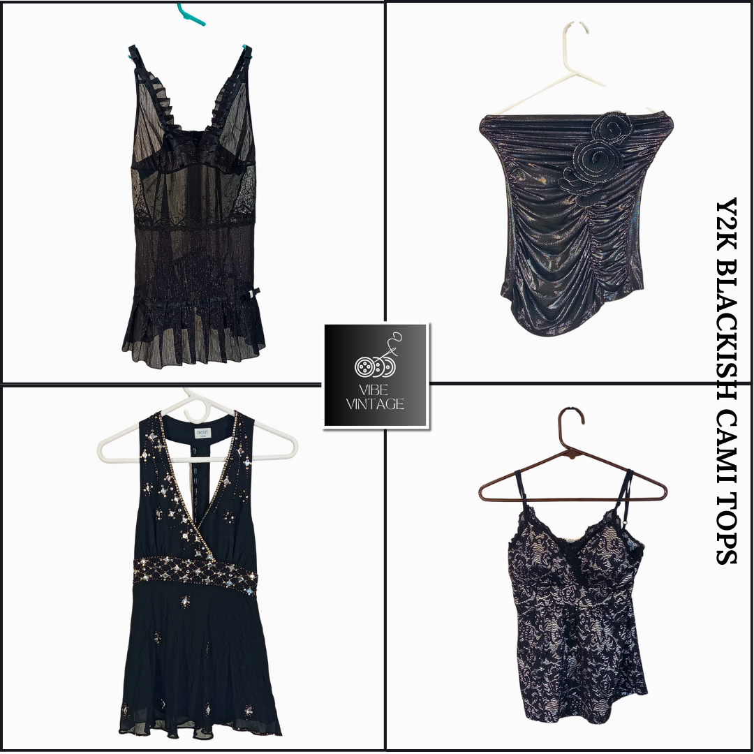 TOPS CAMI NOIRS Y2K - 07 PC (BUNDLE 2)