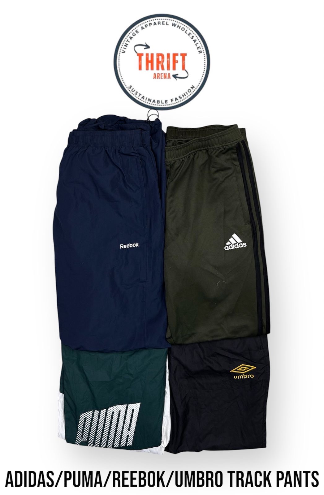 #VV773 Adidas/Puma/Reebok/Umbro Pantaloni da Allenamento 20 Pz