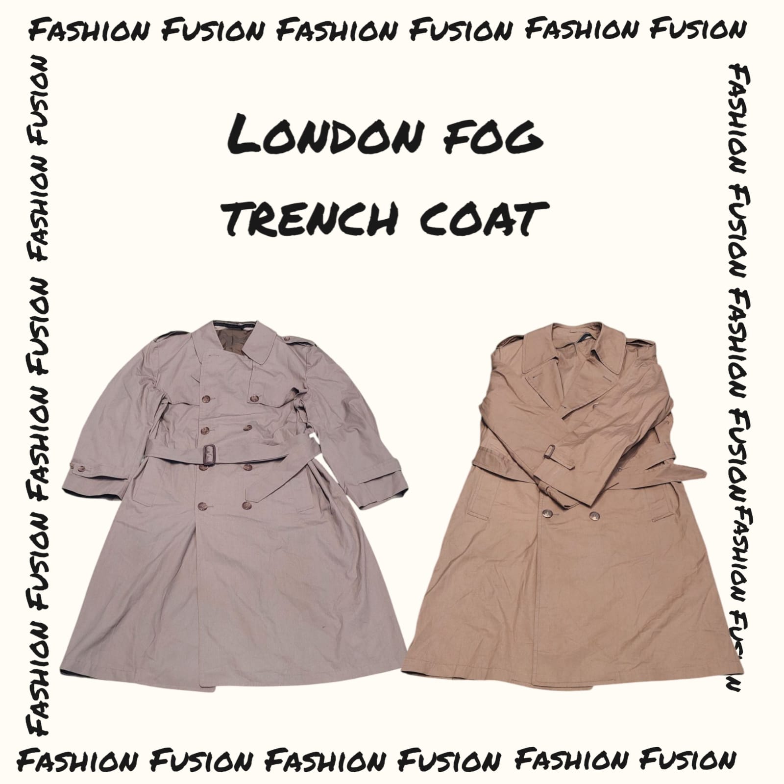 (FF-608) London fog trench coat