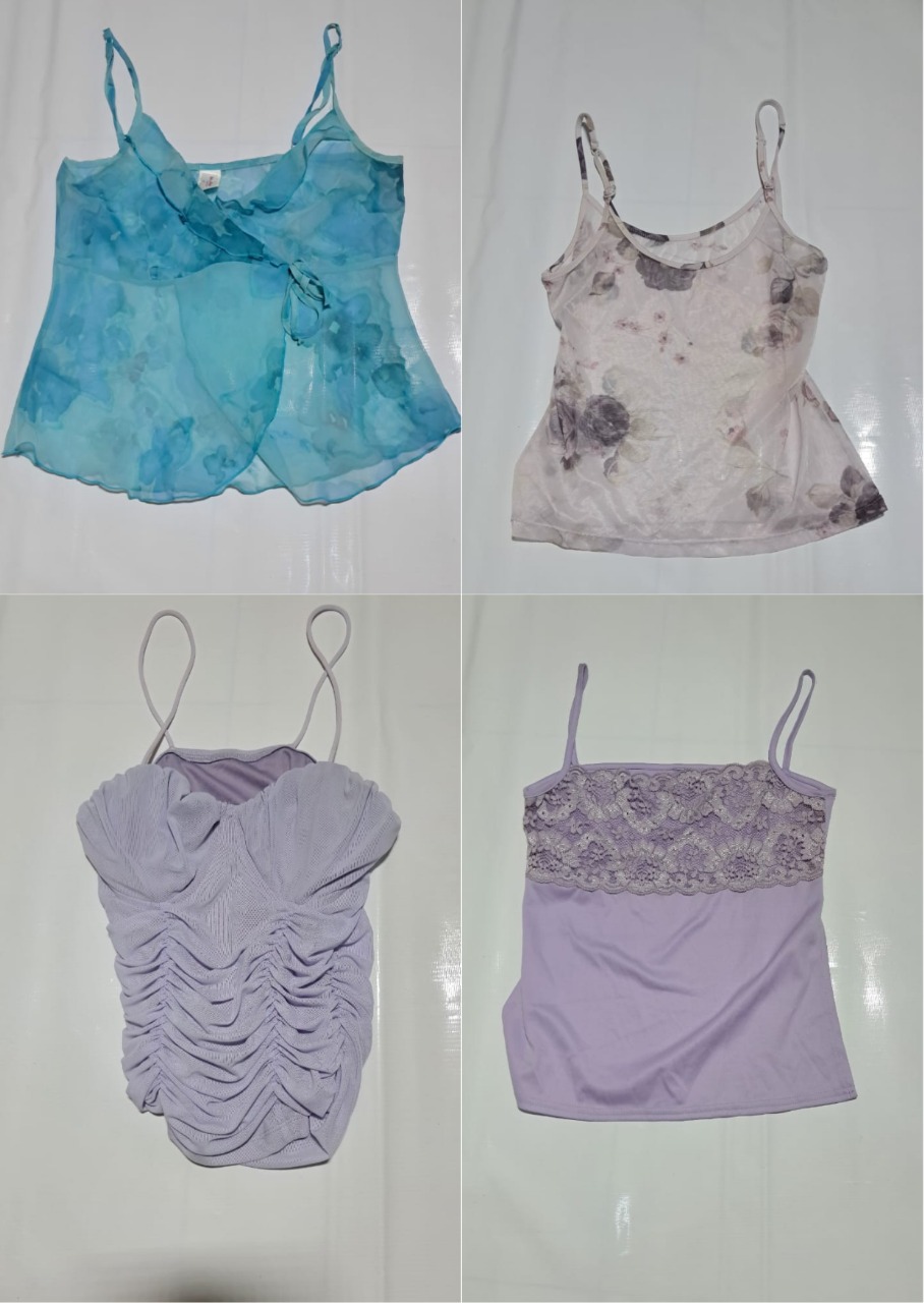 Y2k soft girl core cami tops