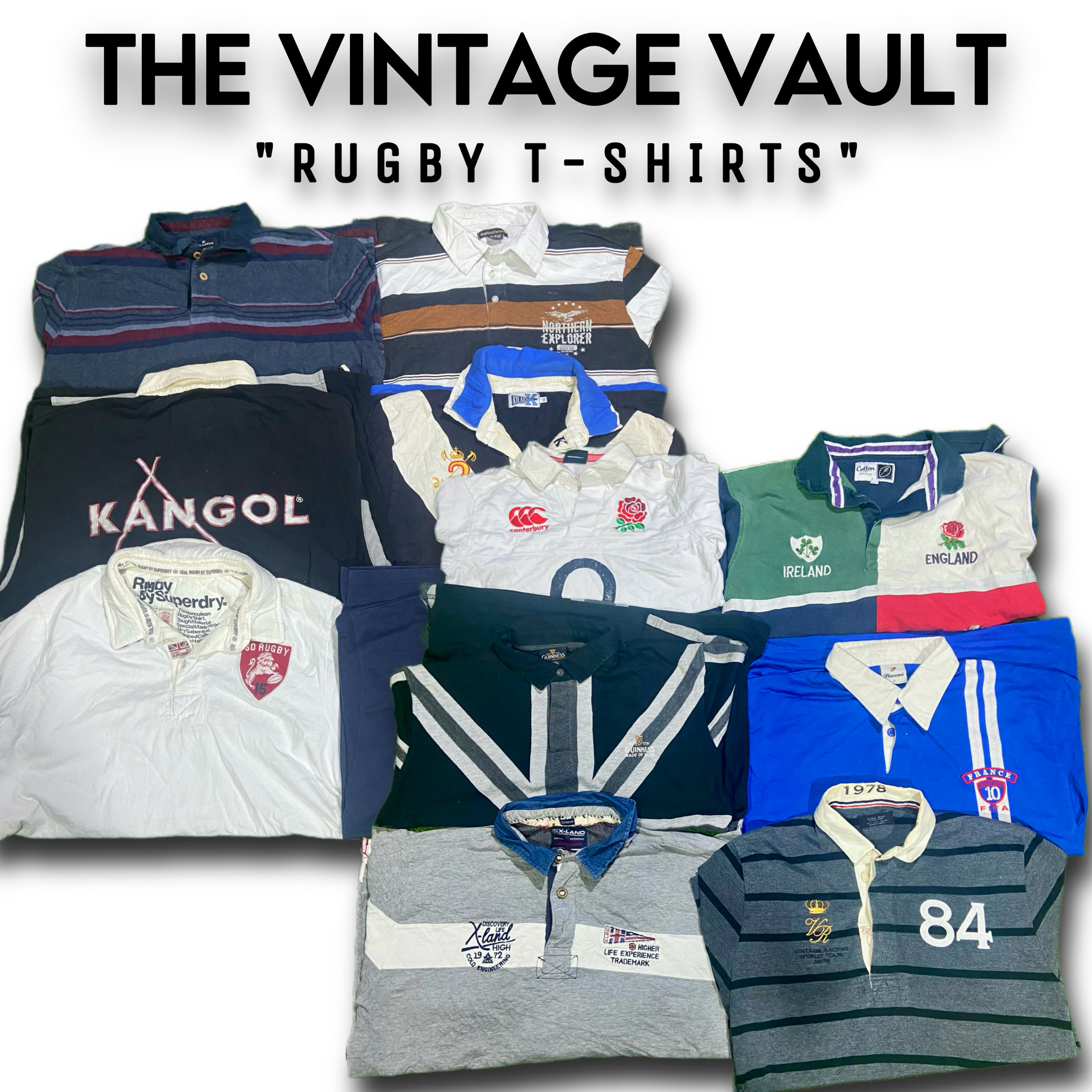 Unbranded Rugby T-Shirts - 100 pcs