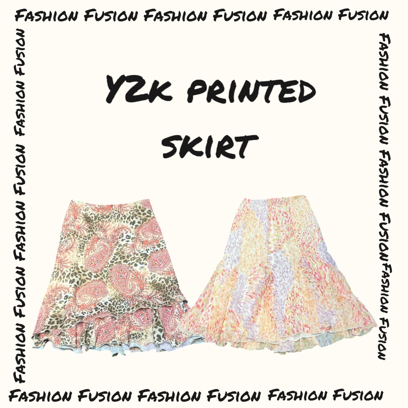 (FF-621) Y2k printed Skirt