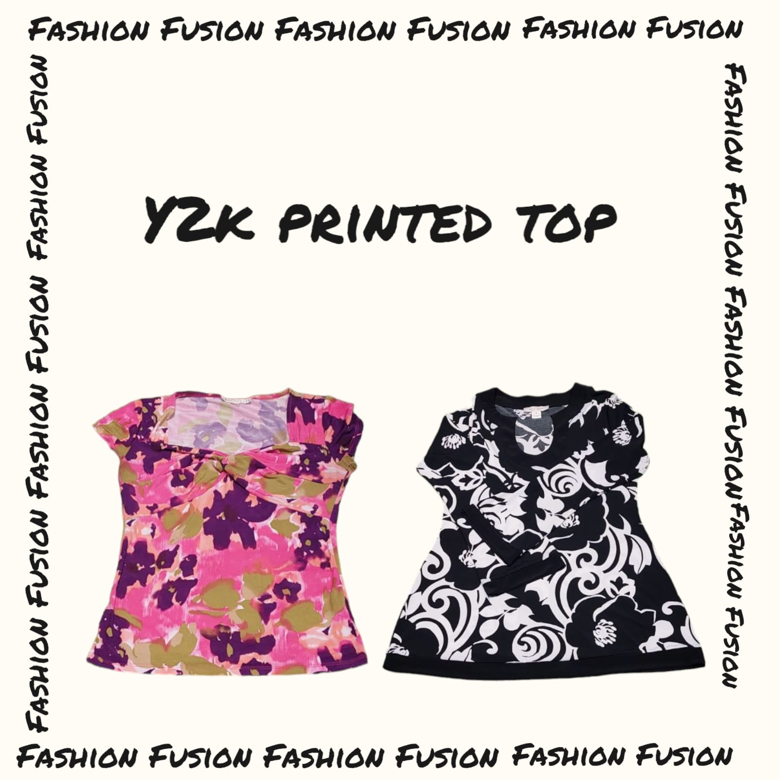 (FF-627) Y2k printed tops