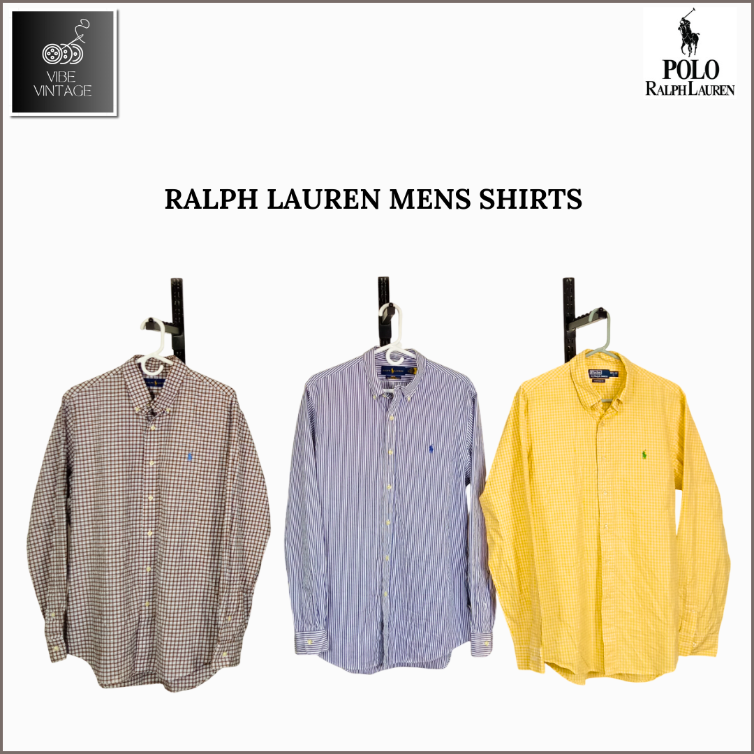 RALPH LAUREN MENS SHIRTS - 14 PCS