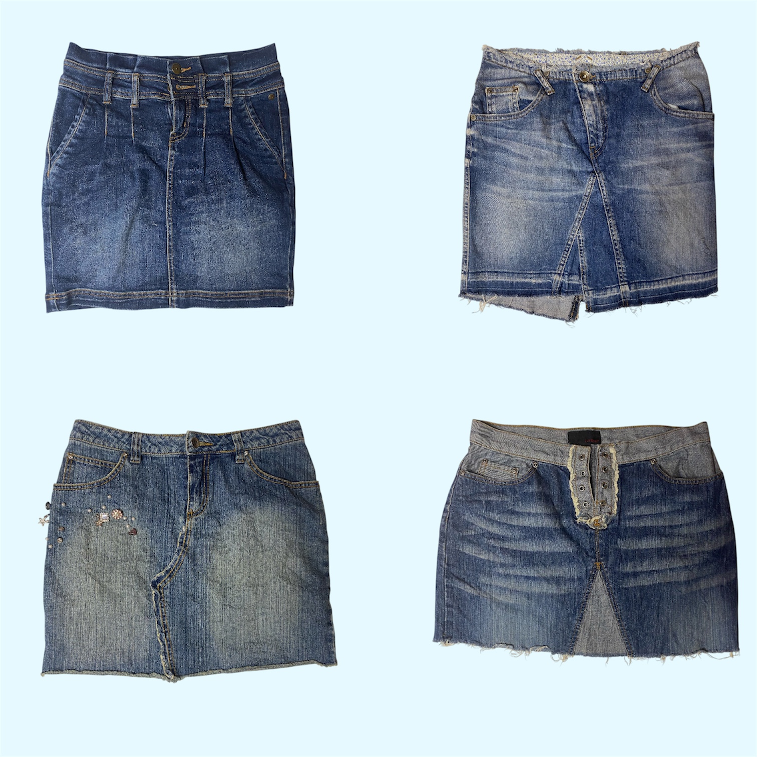 Denim Daze : Minis de style de rue Y2K (TS-328)