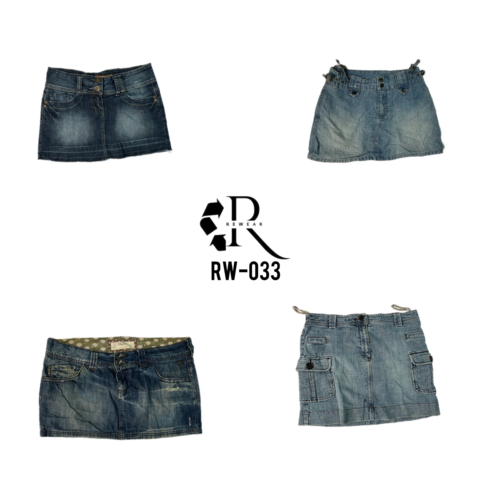 Jupes mini en denim Y2K Cyber Girl (RW-033)