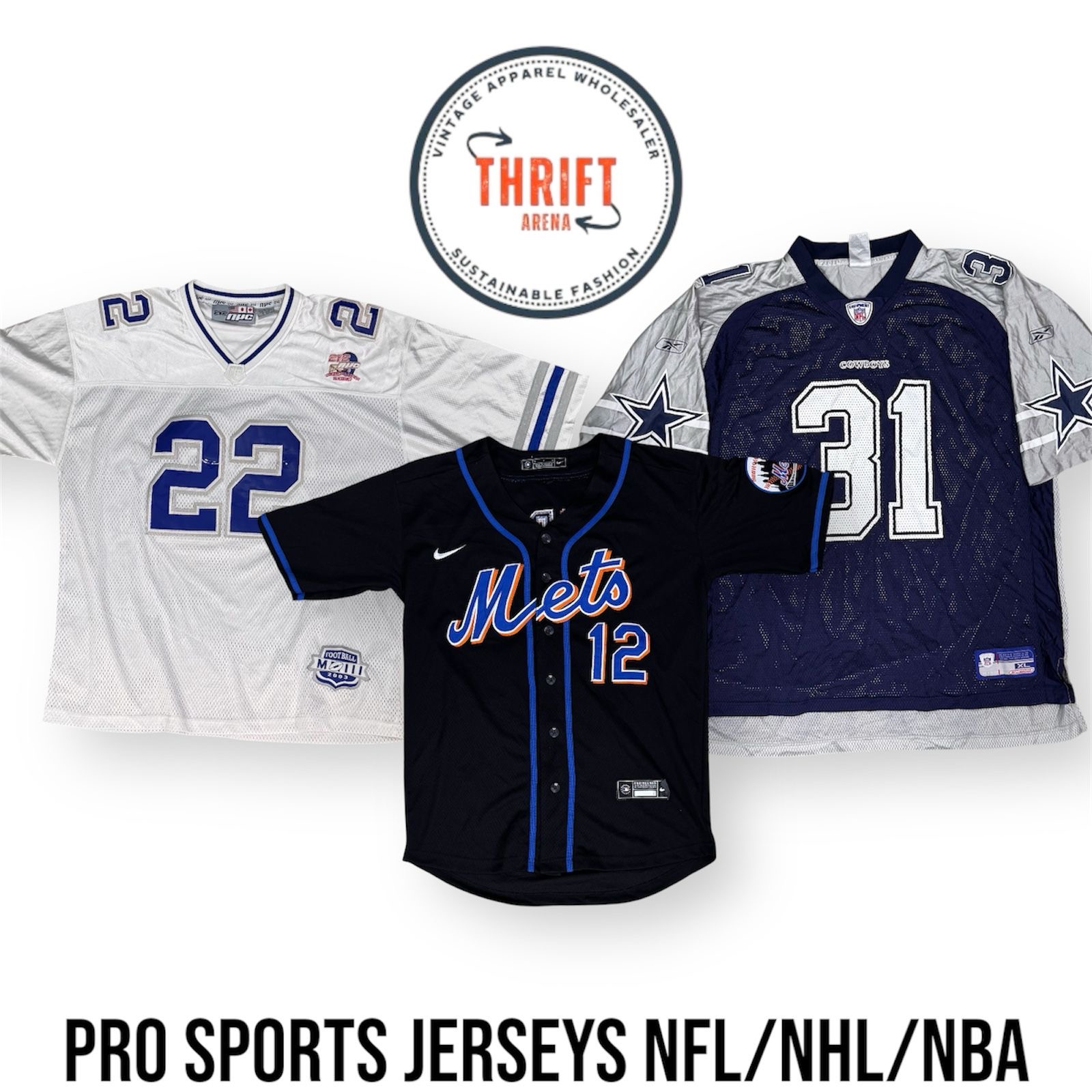 #VV795 Pro Sports Jerseys NFL/NHL/NBA 60 Stück