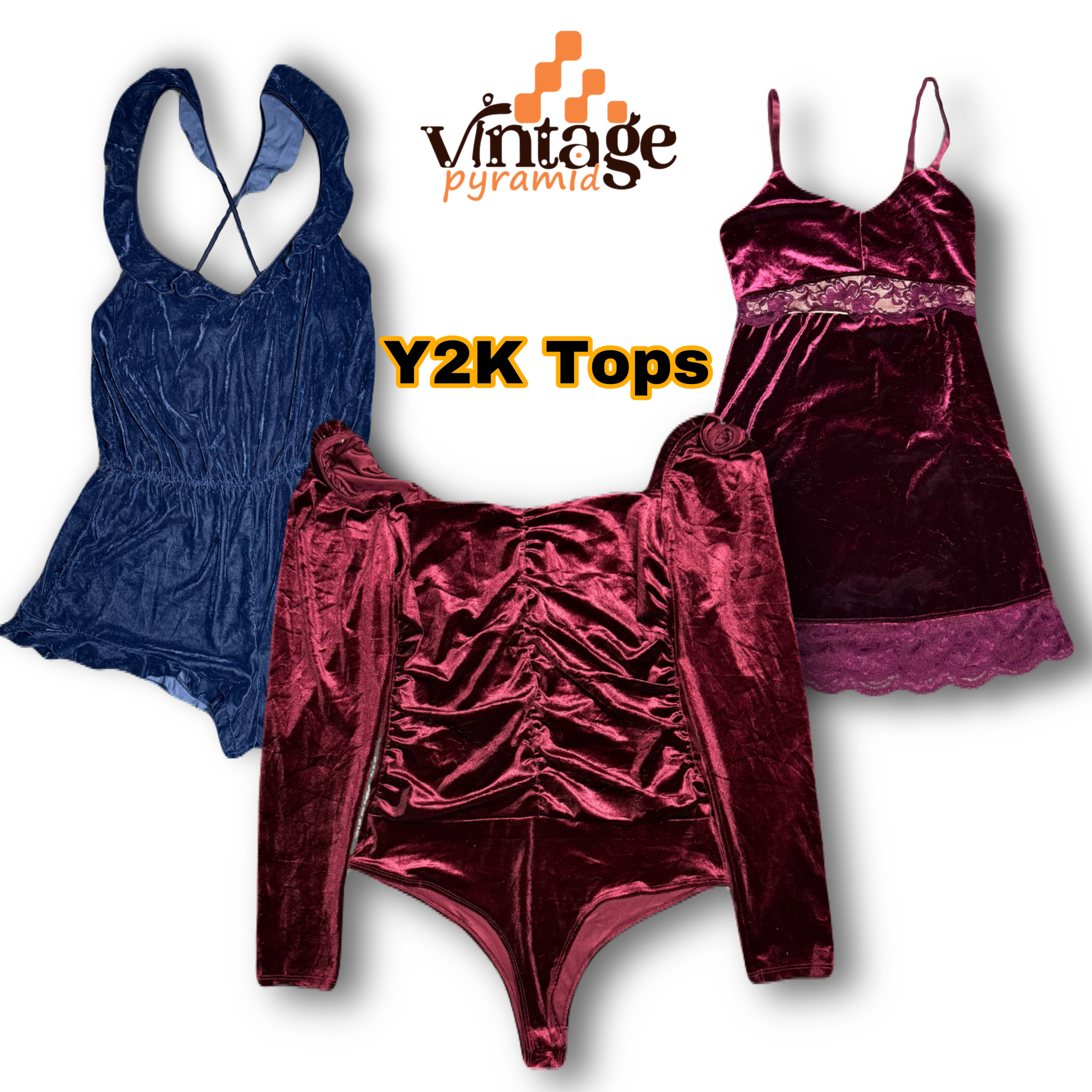 VP112 Y2K Velvet Tops und Overall