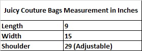 Sacs bandoulière upcyclés Juicy Couture Y2K