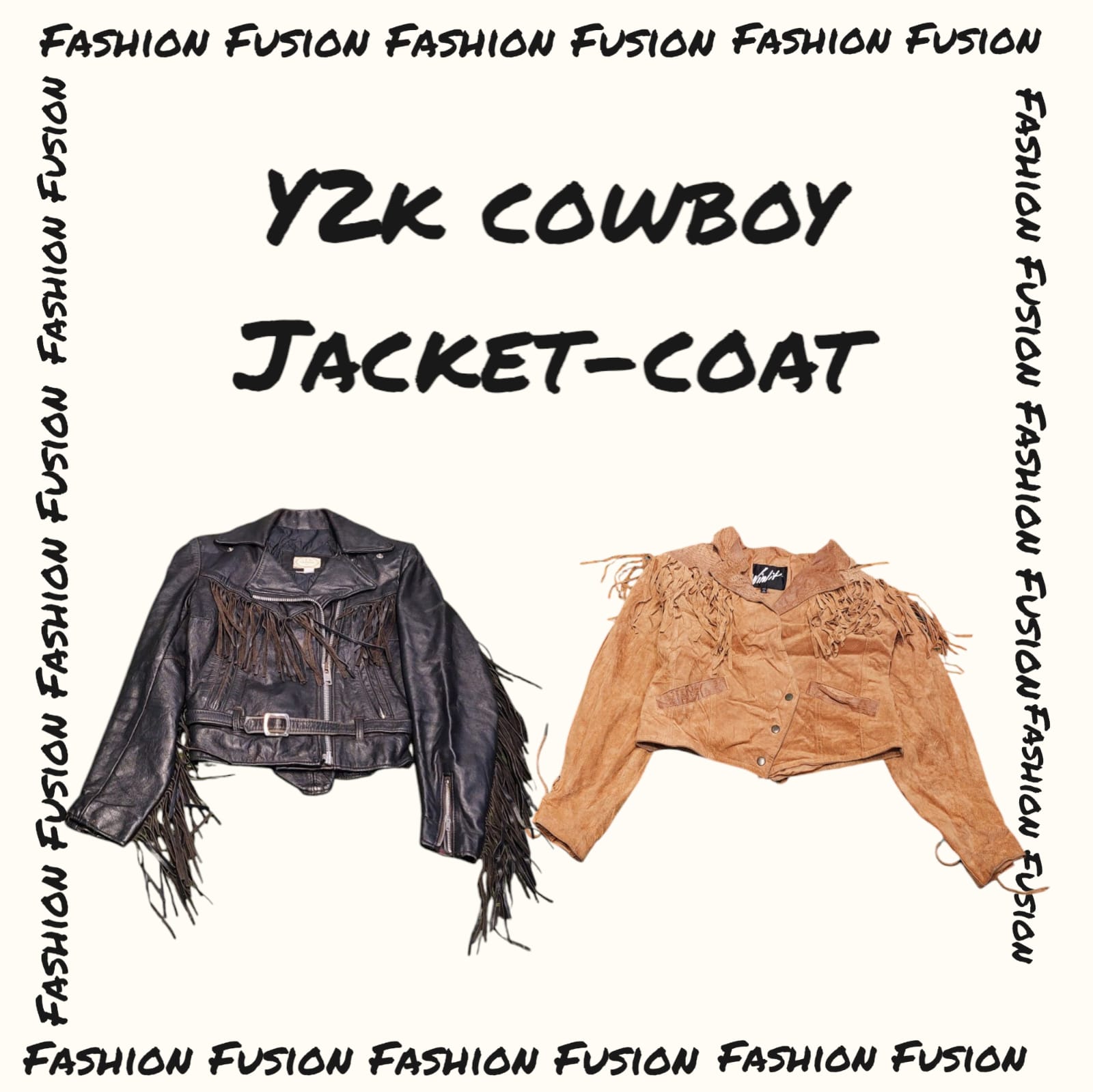 (FF-646) y2k cowboy/fringe jacket