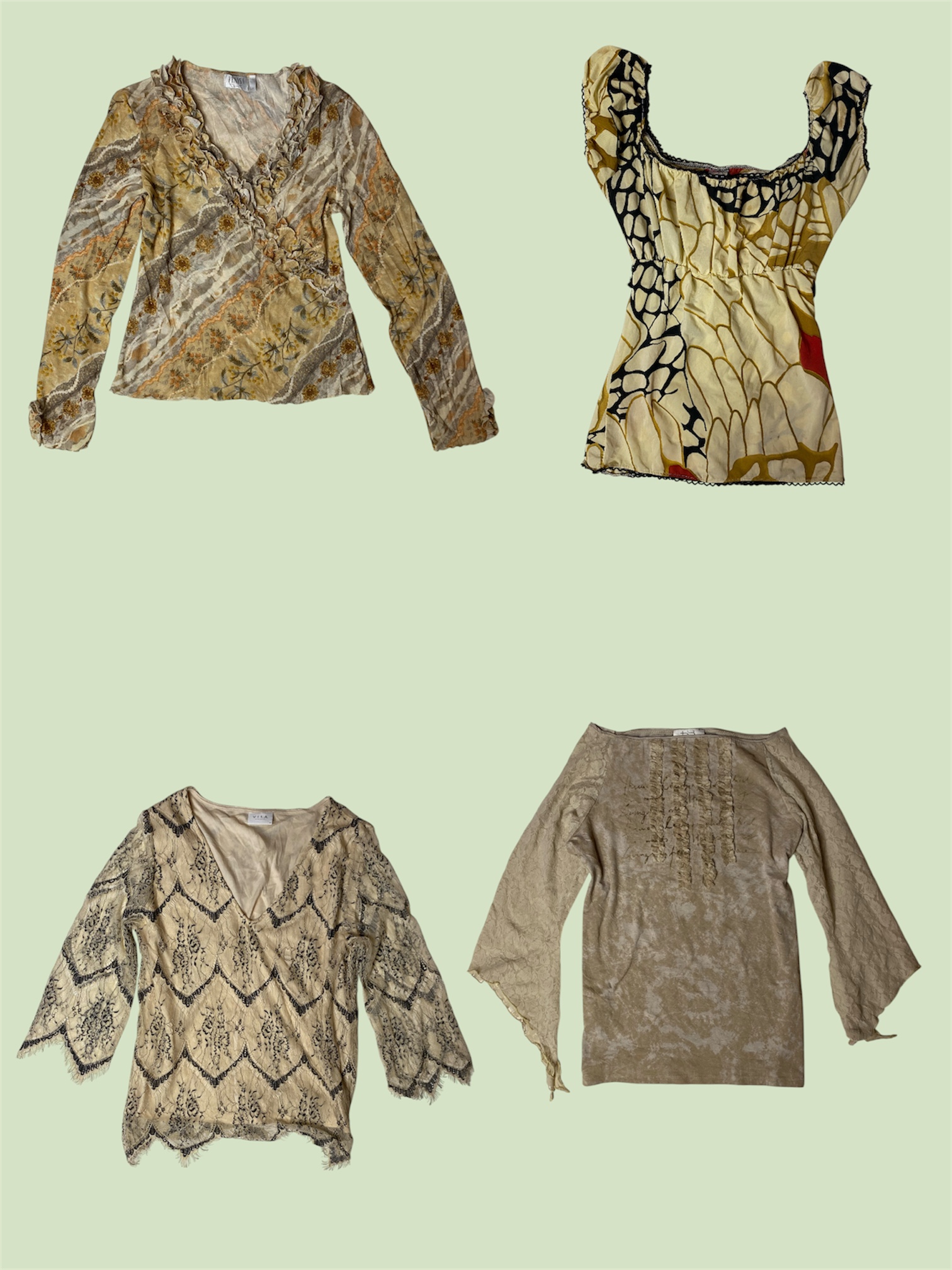 Y2K Earthy Boho Tops Collection” (TS-348)