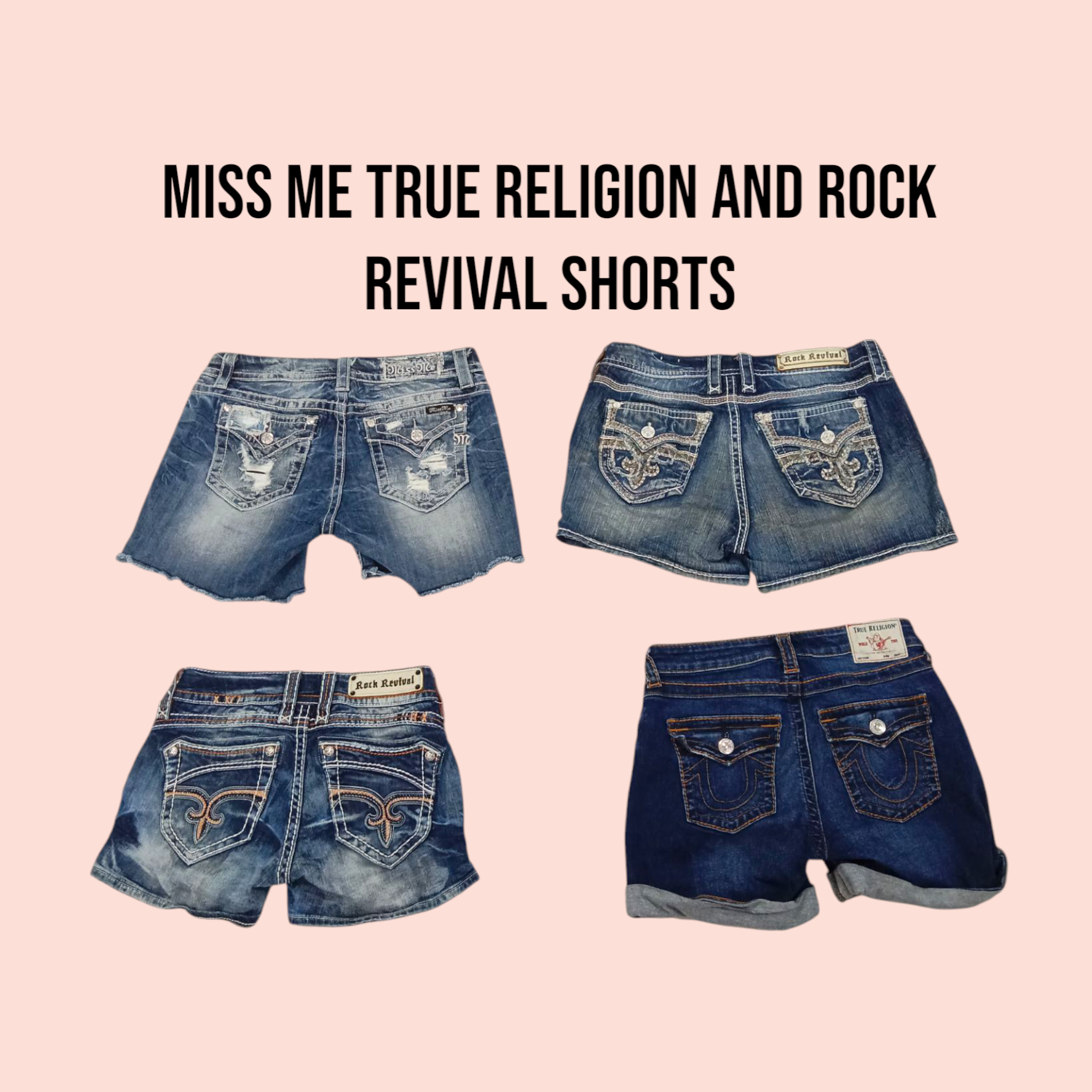 Miss me True Religion und Rockrevival Shorts