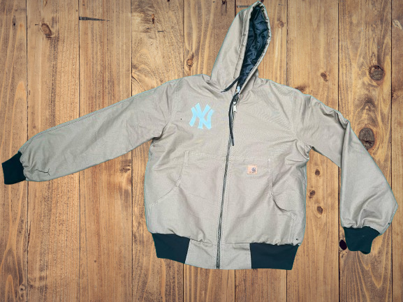 Vintage Carhartt Rework Stil Carhartt X Yankees Kapuzenjacke