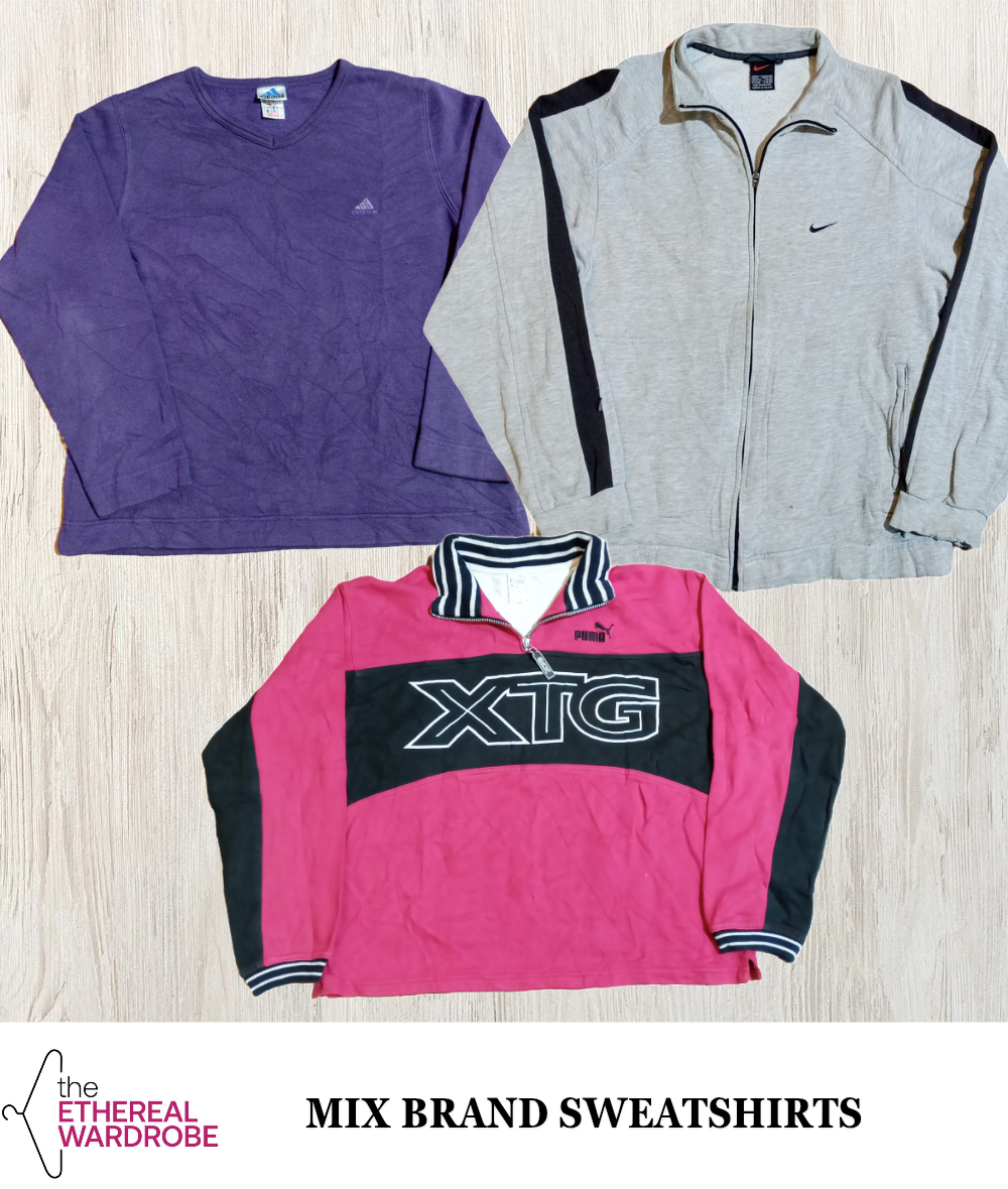 Mix Brands Sweatshirts incl. Nike, Adidas, Umbro, Reebok 10pcs