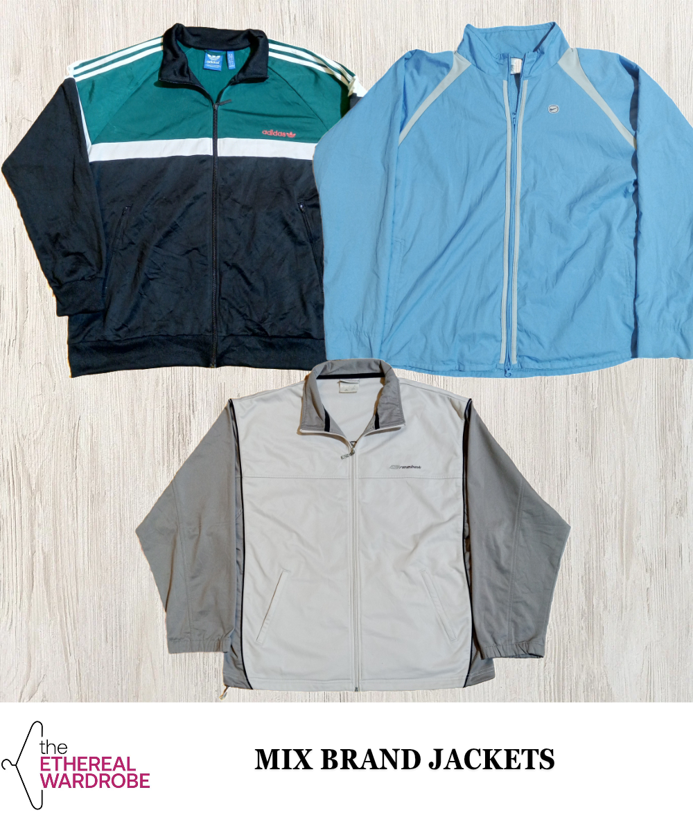 Mixed Branded Jackets incl. Nike, Adidas, Reebok, Fila 10pcs