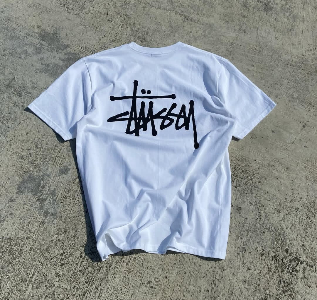 Stussy Rework Style White Signature Tees 20 pcs