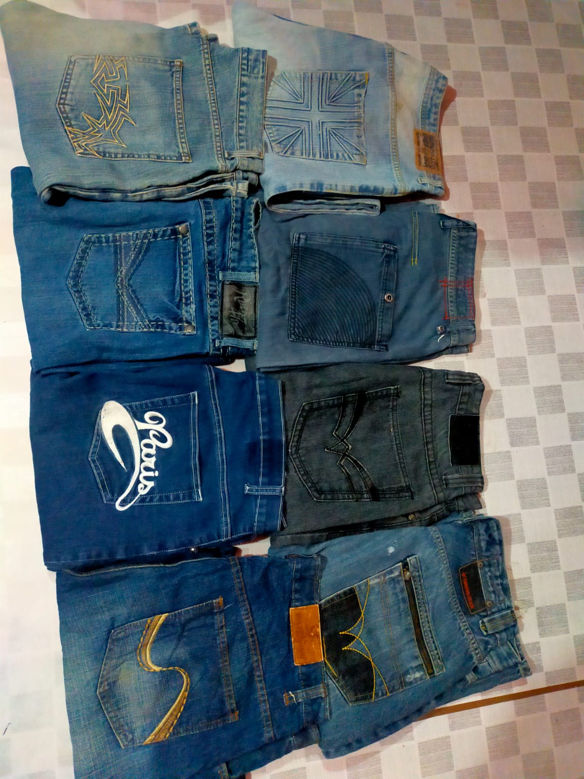 U S A POLO BAGGY  AND OTHER MIX BRANDS JEANS (13 PC) (MD 73)