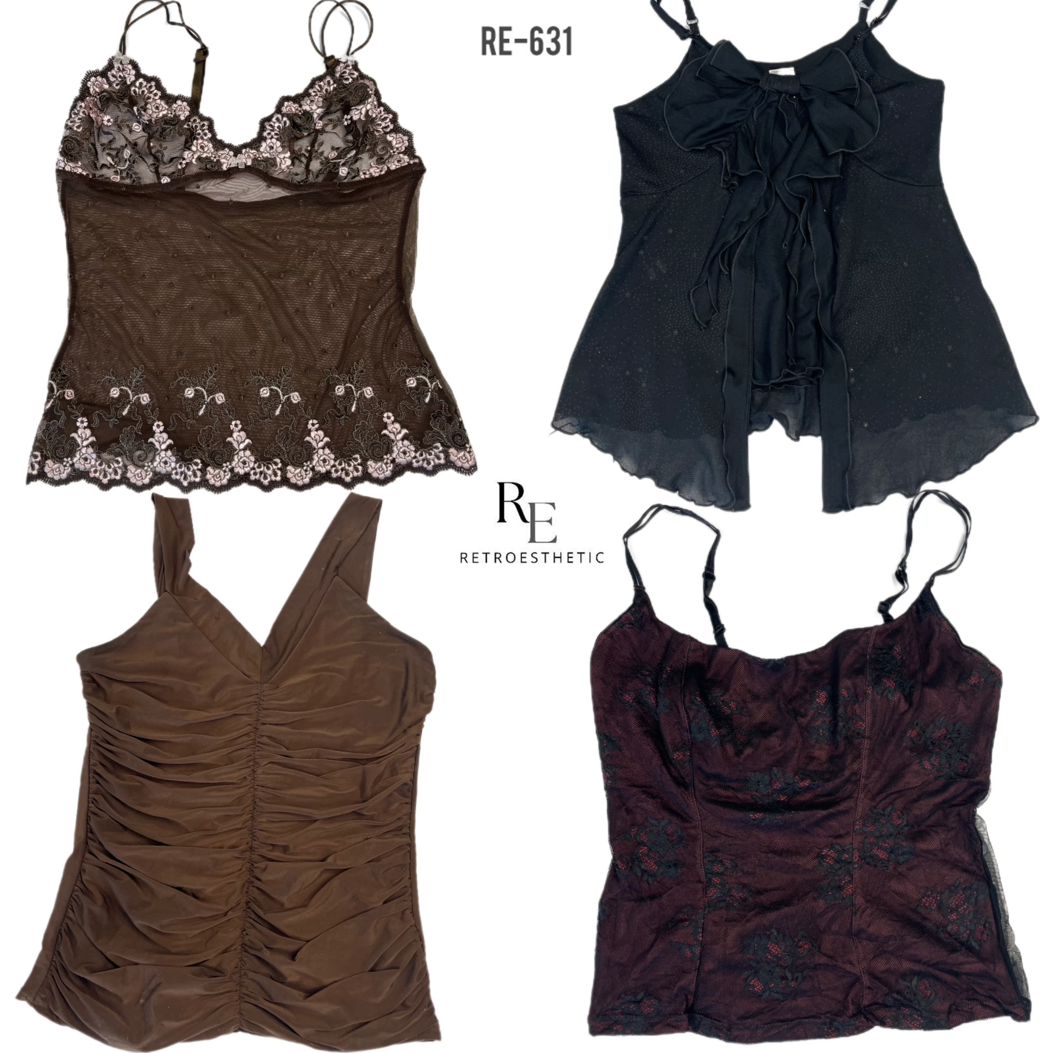 Y2K Gothic Niedliche Cami Tops (RE-631)