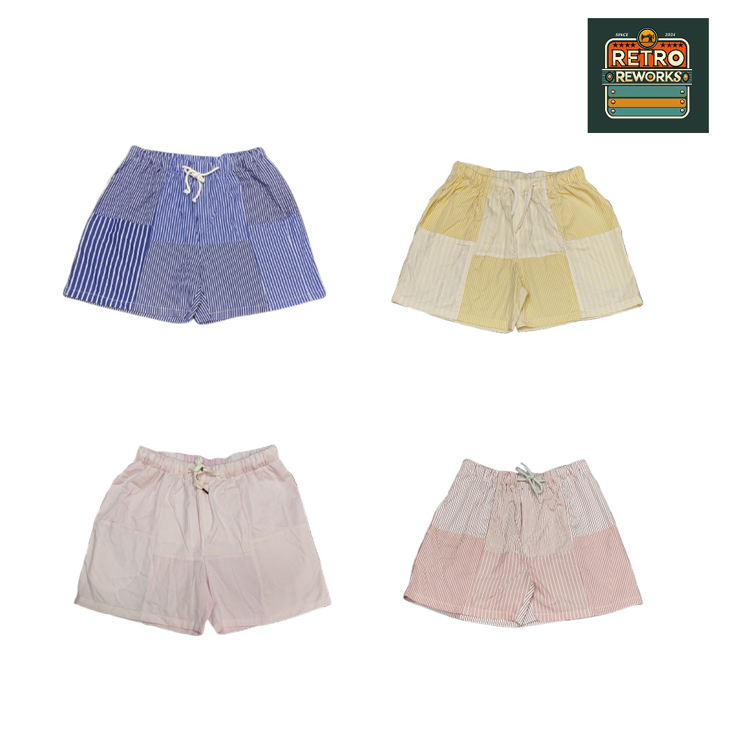 SS25 Reworked Cotton Patchwork Boxer Shorts