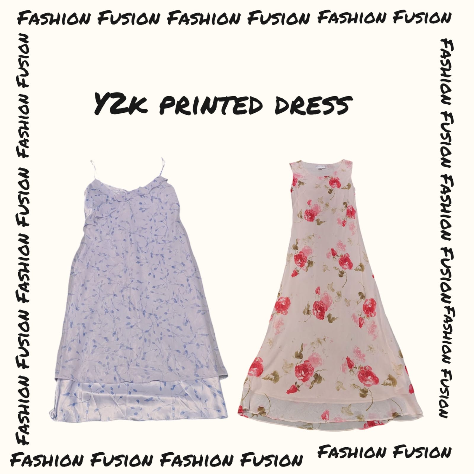 (FF-673) y2k printed dress