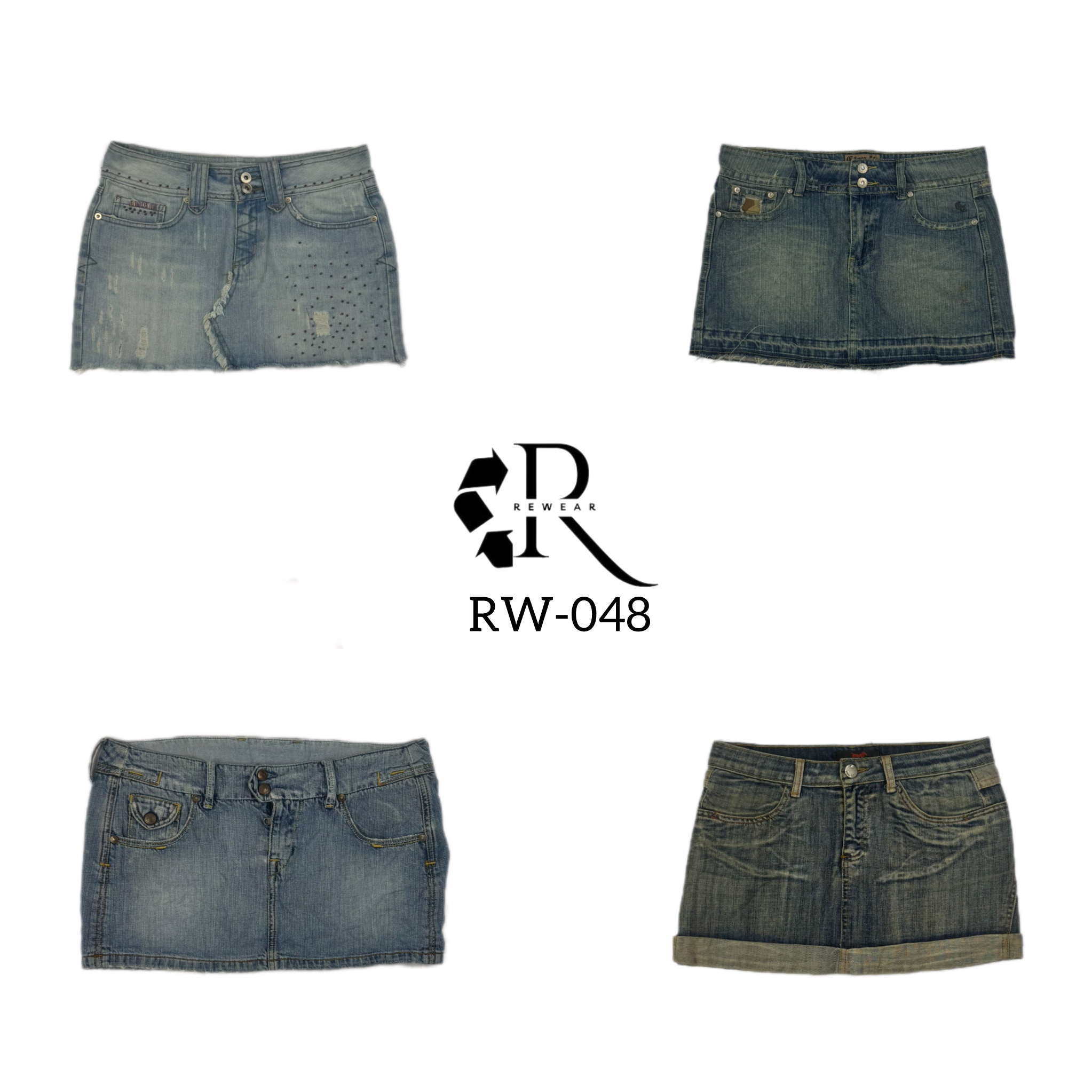 Y2K IT Girl Unique Denim Mini Skirts (RW-048)