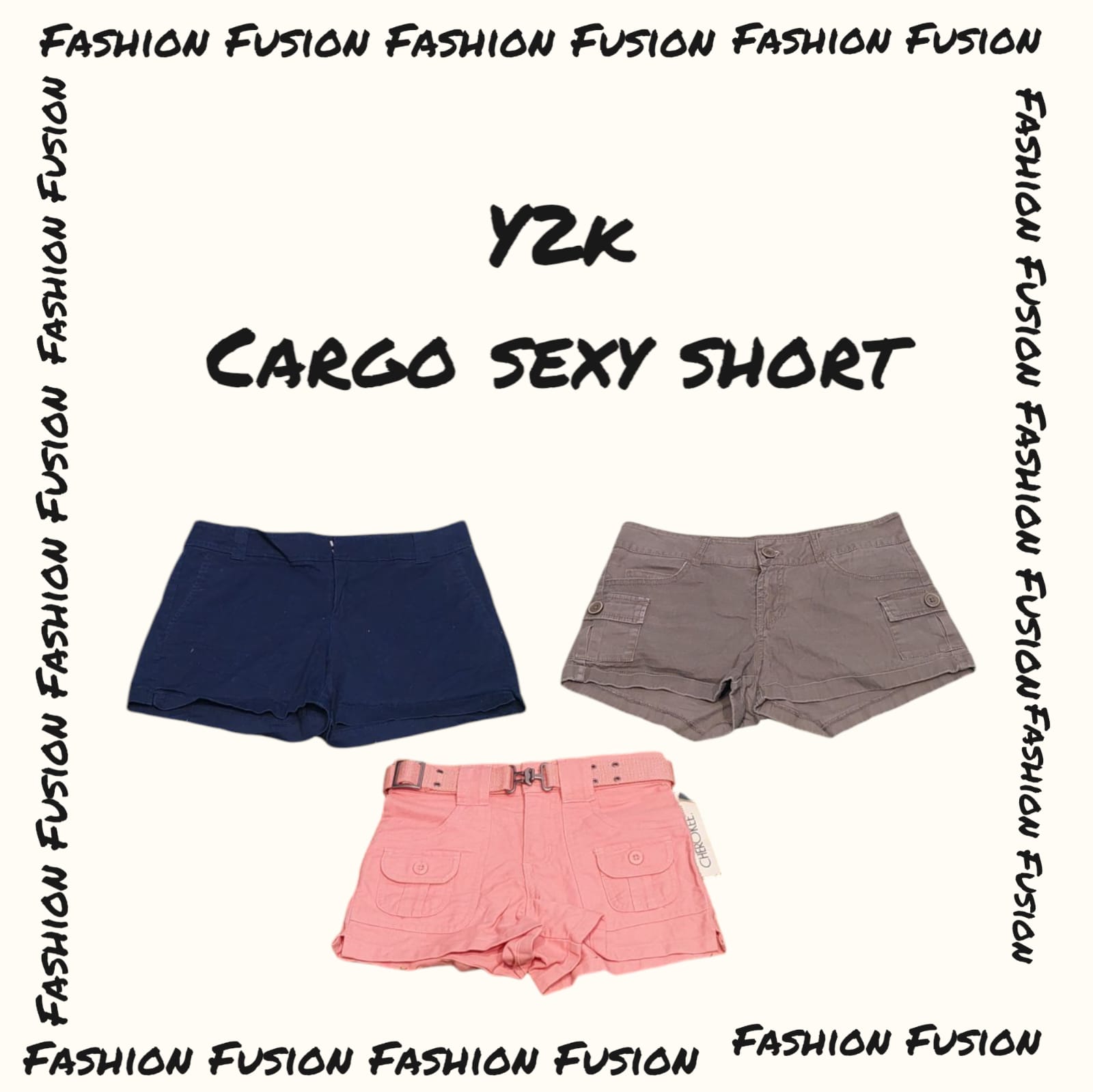 (FF-670) y2k sexy cargo shorts