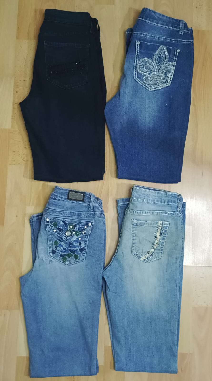 G0153 Y2K Jeans Flare con Decorazioni da Donna - 15 pezzi