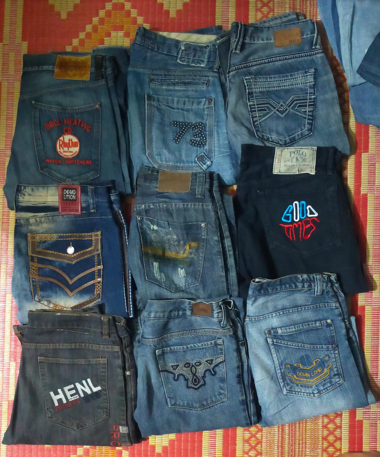 POLO AND OTHER MIX BRANDS  JEANS TOTAL 12 PIECES (ID 339)