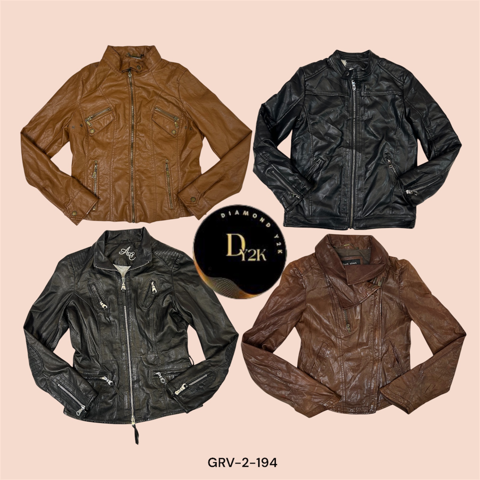 Giacca in pelle con zip slim fit – Stile biker moderno per uomini e donne (GRV-2-194)