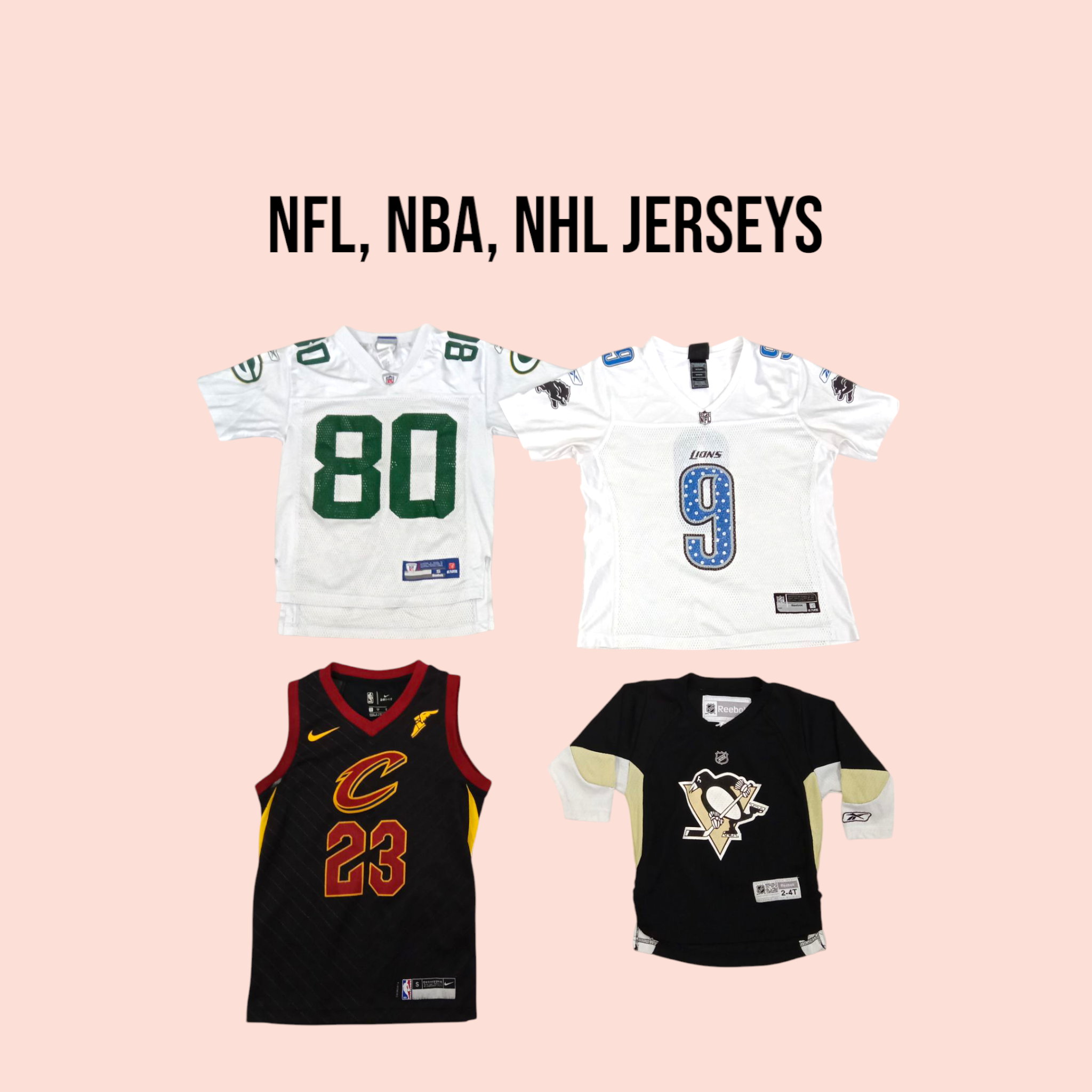 NFL, NBA, NHL Kinder-Trikots