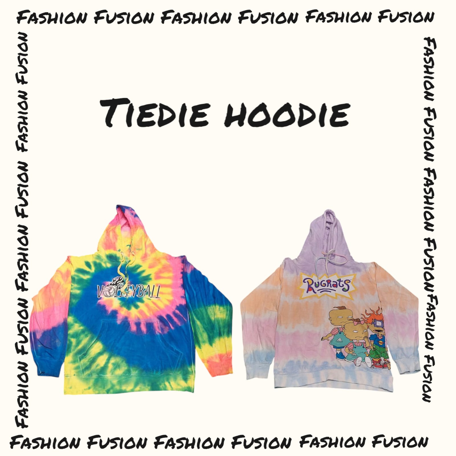 (FF-605) felpa a cappuccio tie die