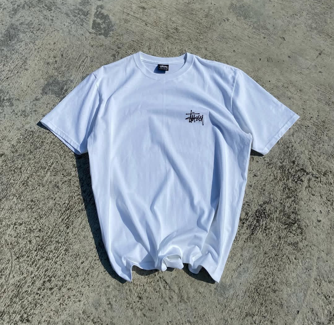 Stussy Weißes Signature Rework Stil T-Shirts 25 Stück
