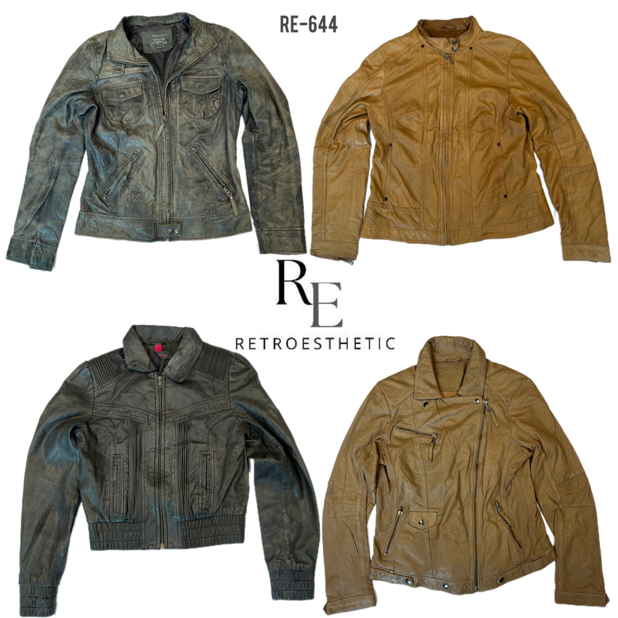 Y2K NYC IT Girl Leather Jackets (RE-644)