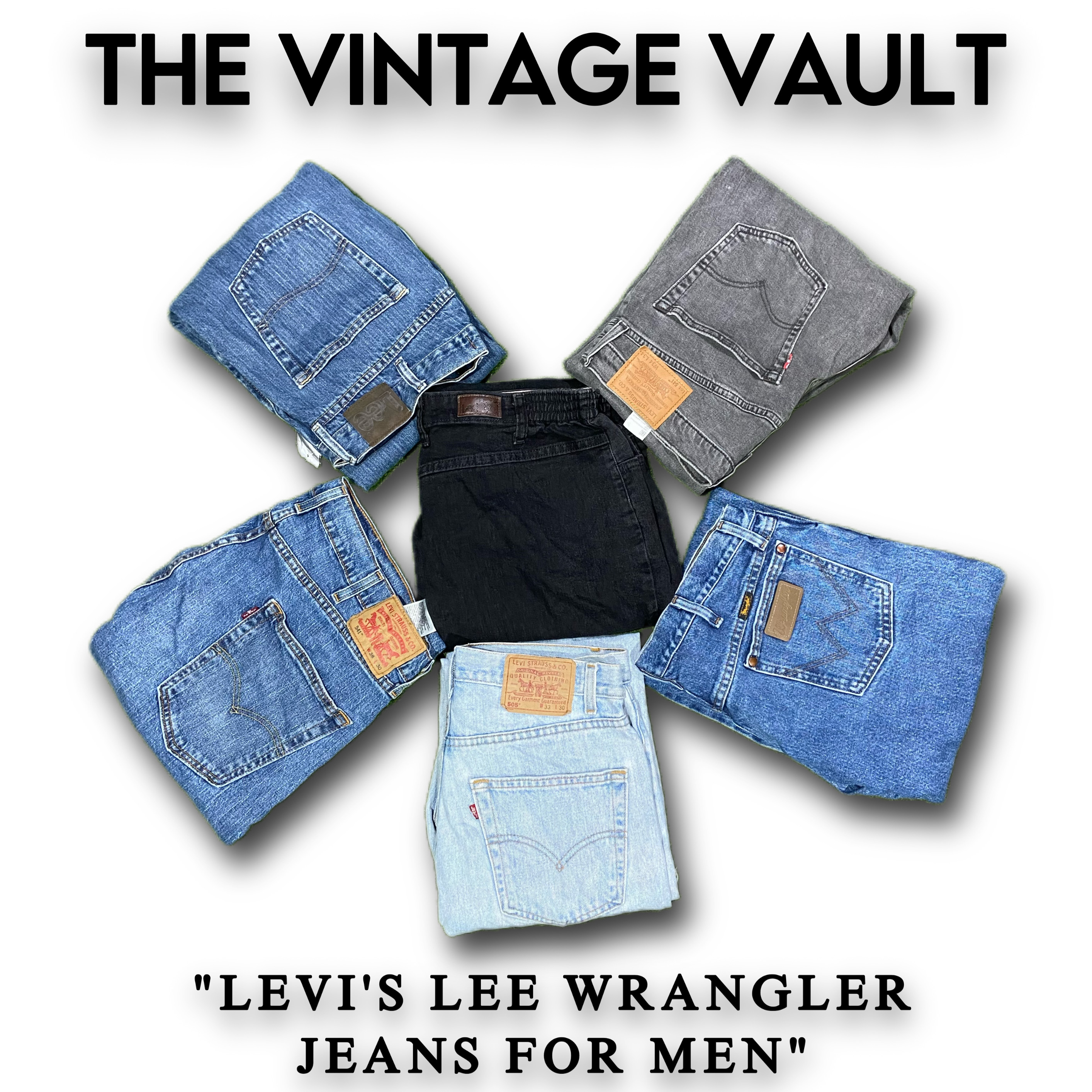 Levi's Lee Wrangler Jeans per uomini - 25 pezzi